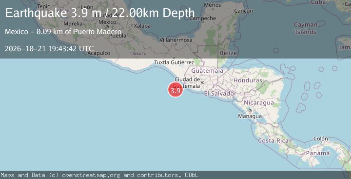Map of OFFSHORE CHIAPAS, MEXICO