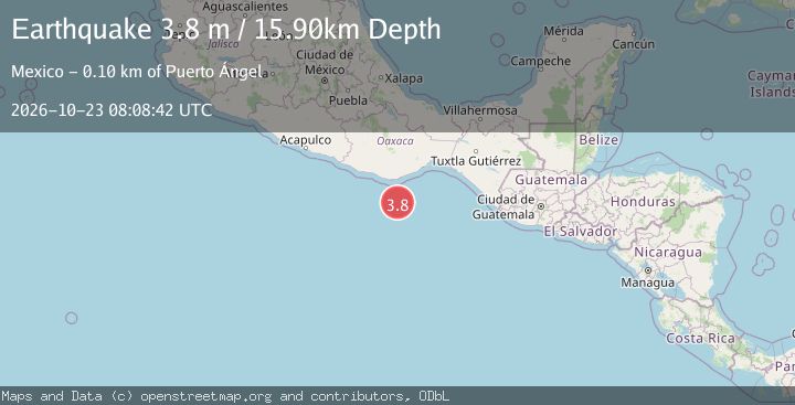 Map of OFFSHORE OAXACA, MEXICO