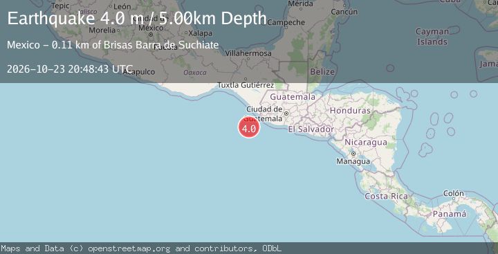 Map of OFF COAST OF CHIAPAS, MEXICO
