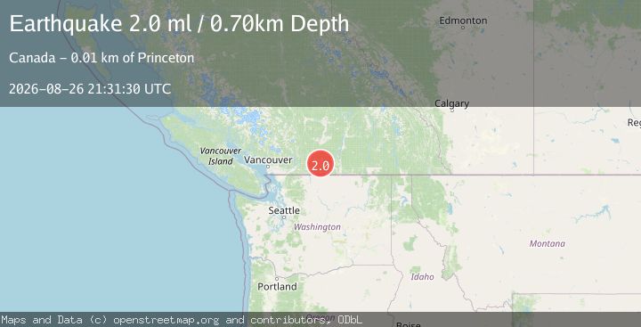 Map of BRITISH COLUMBIA, CANADA