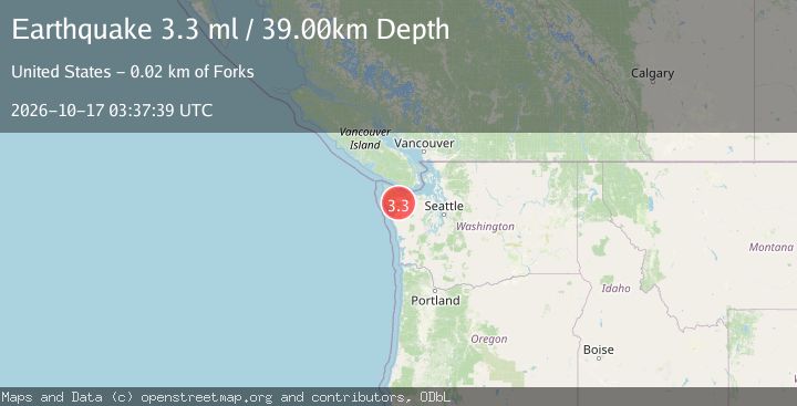 Map of OLYMPIC PENINSULA, WASHINGTON