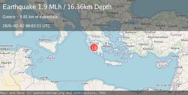 Map of Southern Greece
