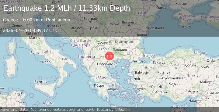 Map of Greece-Bulgaria Border Region