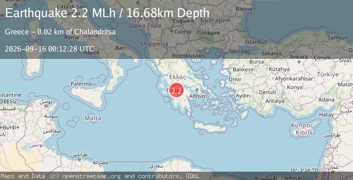 Map of Southern Greece