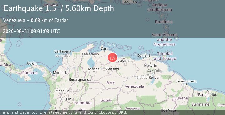 Map of Near Coast of Venezuela