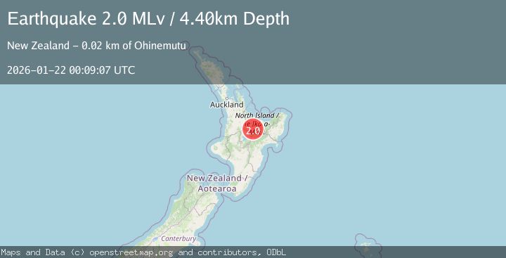 Map of North Island, New Zealand