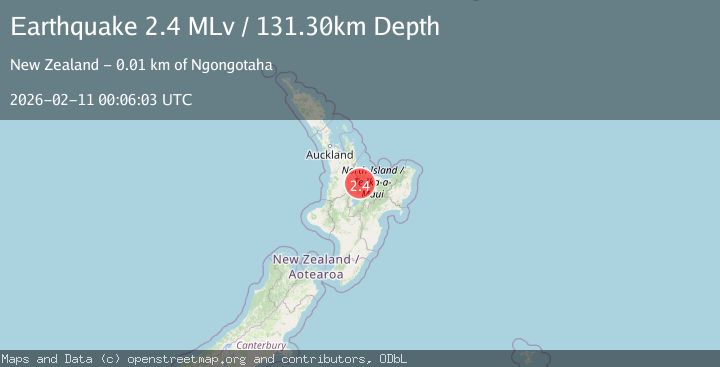 Map of North Island, New Zealand