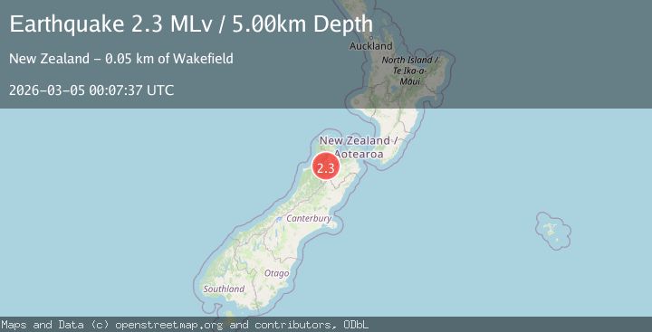 Map of South Island, New Zealand
