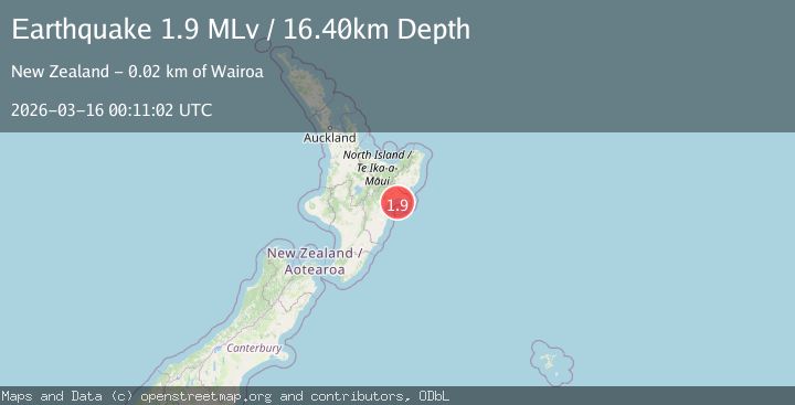 Map of Off East Coast of North Island, New Zealand