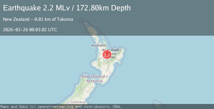 Map of North Island, New Zealand