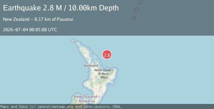 Map of Off East Coast of North Island, New Zealand