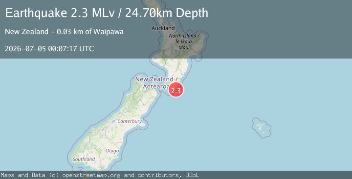Map of North Island, New Zealand