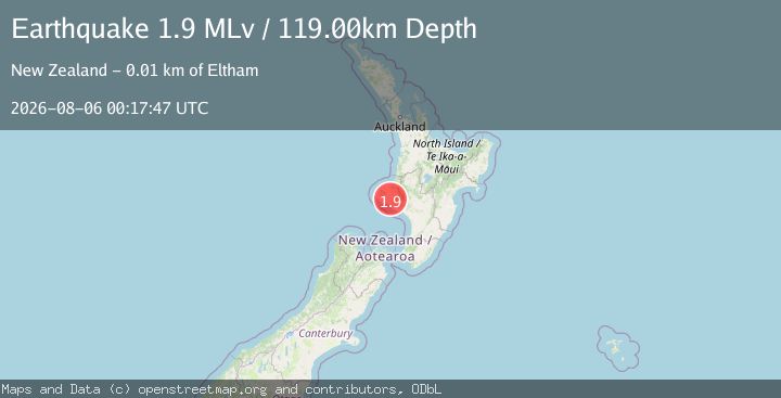Map of North Island, New Zealand