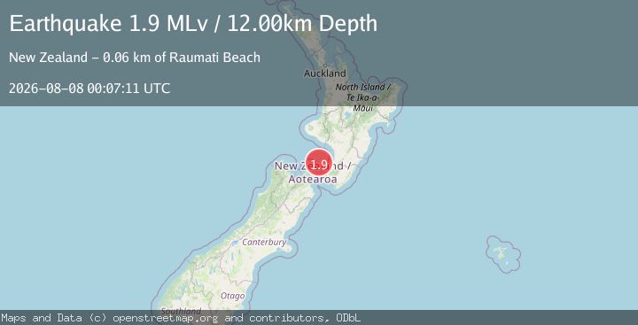 Map of Cook Strait, New Zealand