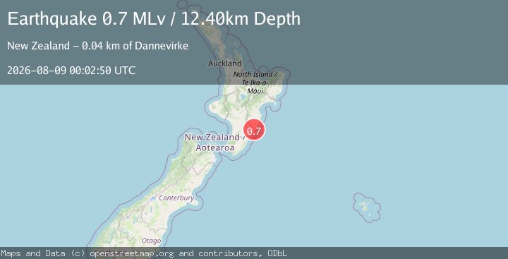 Map of North Island, New Zealand