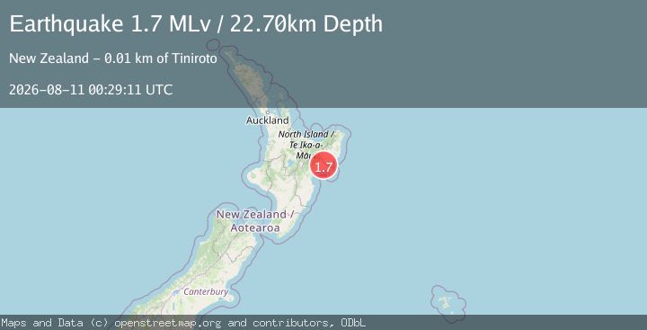 Map of North Island, New Zealand