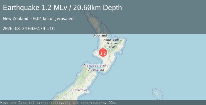 Map of North Island, New Zealand