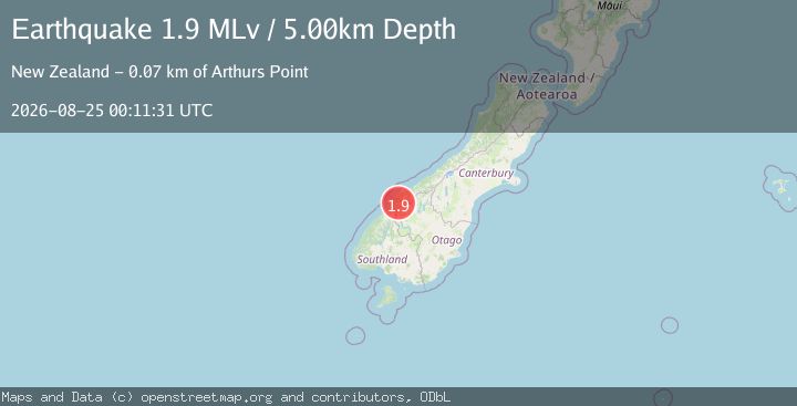 Map of South Island, New Zealand