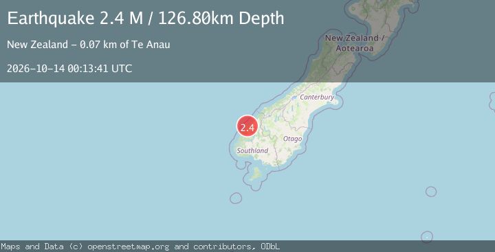 Map of South Island, New Zealand