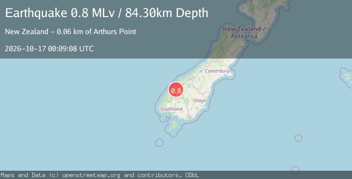 Map of South Island, New Zealand