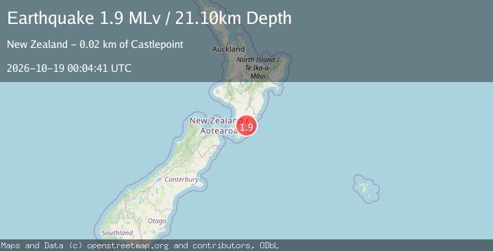 Map of North Island, New Zealand