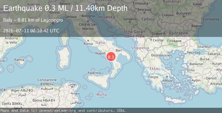 Map of Southern Italy