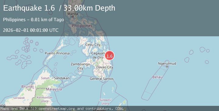 Map of Mindanao, Philippines
