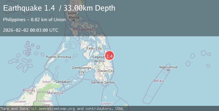 Map of Mindanao, Philippines