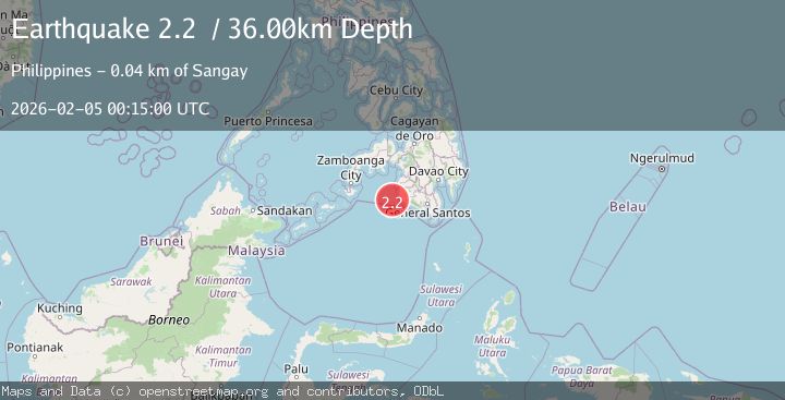 Map of Mindanao, Philippines