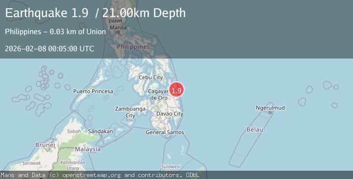 Map of Mindanao, Philippines