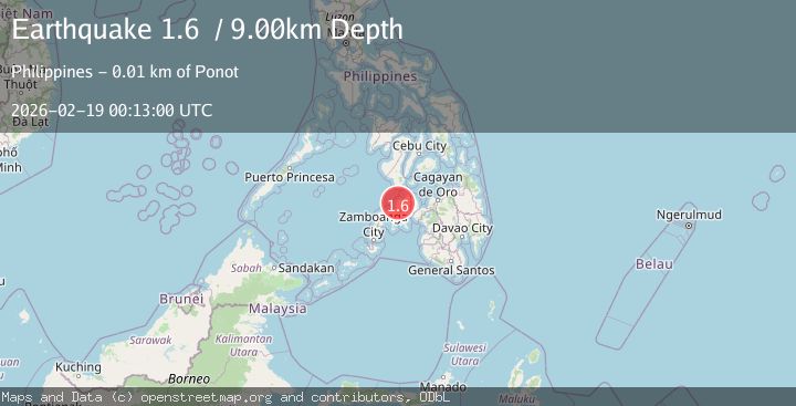 Map of Mindanao, Philippines