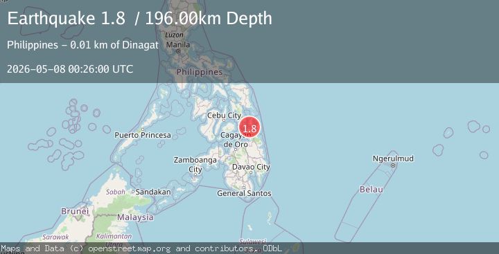 Map of Mindanao, Philippines