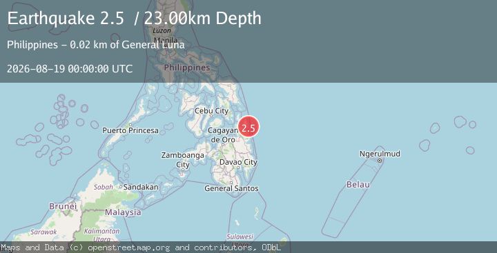Map of Mindanao, Philippines