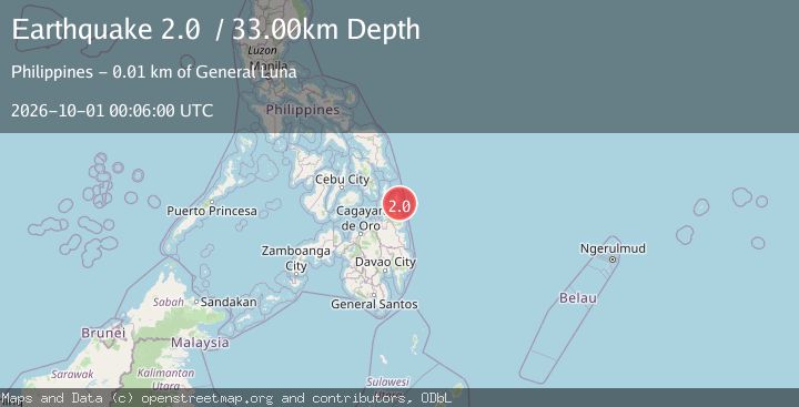 Map of Mindanao, Philippines