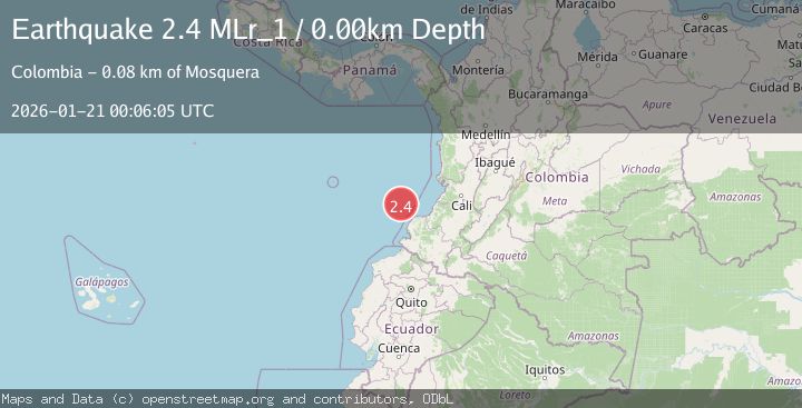 Map of South of Panama