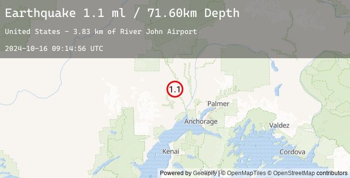 Map of 19 km ESE of Skwentna, Alaska
