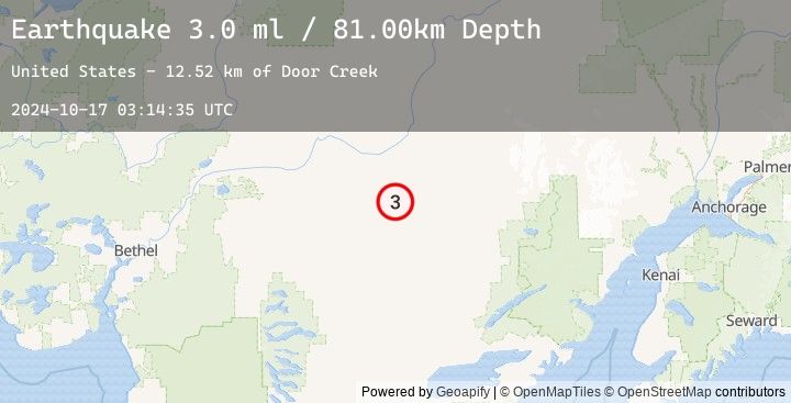Map of 57 km S of Stony River, Alaska