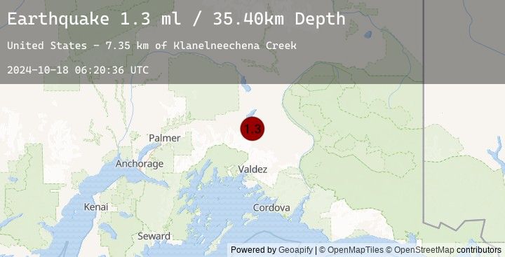 Map of 35 km SE of Nelchina, Alaska