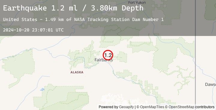 Map of 10 km ENE of Fox, Alaska