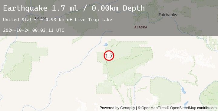 Map of 12 km W of Denali National Park, Alaska
