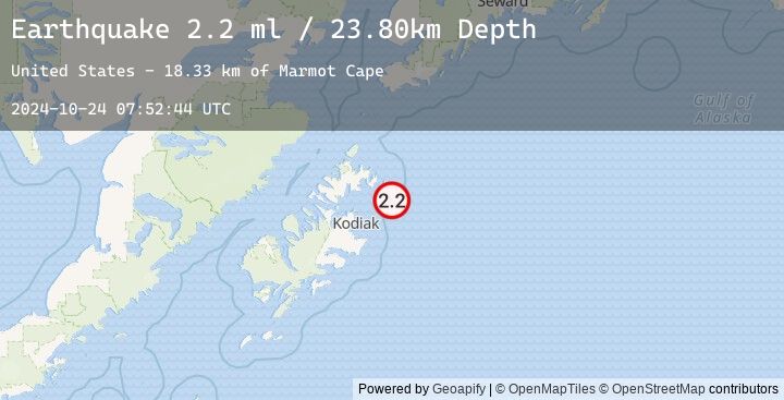 Map of 50 km ENE of Ouzinkie, Alaska