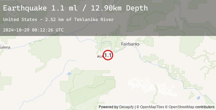 Map of 14 km SW of Nenana, Alaska
