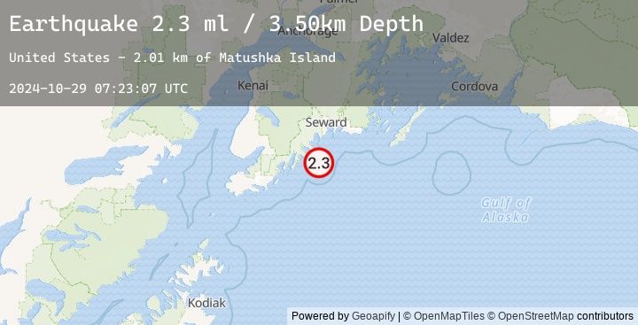 Map of 53 km S of Lowell Point, Alaska