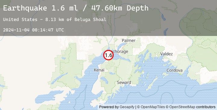 Map of 19 km NNE of Point Possession, Alaska
