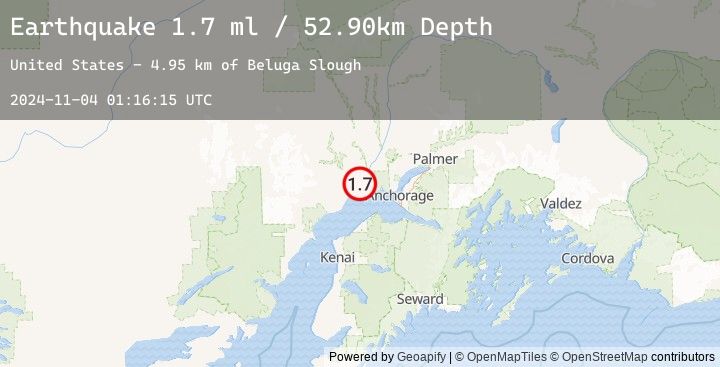 Map of 26 km SSW of Susitna, Alaska