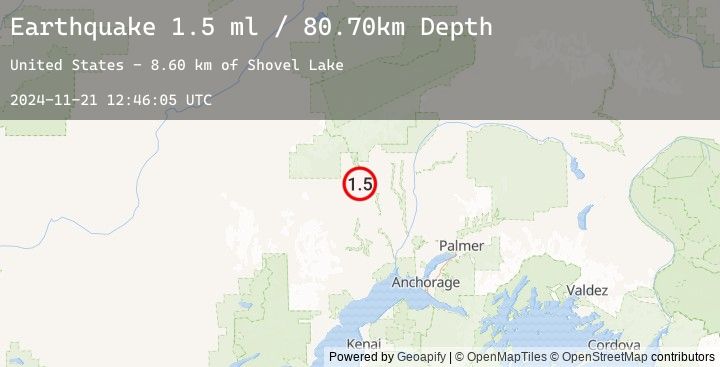 Map of 27 km N of Skwentna, Alaska