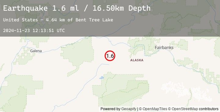 Map of 66 km SW of Manley Hot Springs, Alaska