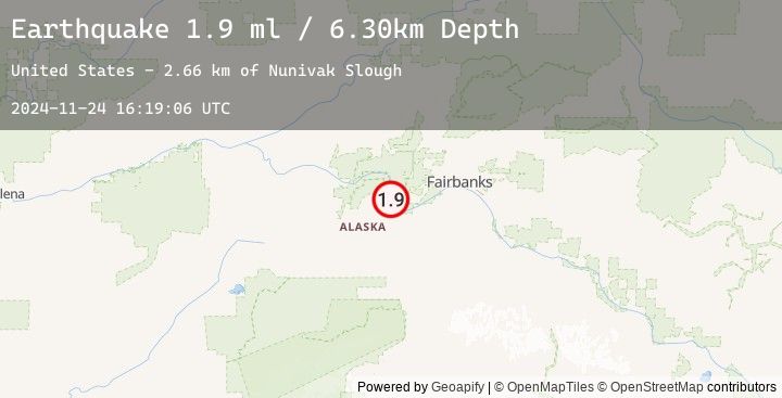 Map of 9 km N of Four Mile Road, Alaska
