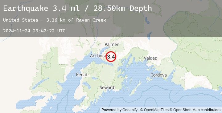 Map of 26 km N of Girdwood, Alaska