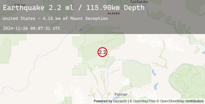 Map of 70 km N of Petersville, Alaska